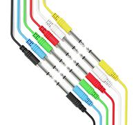 ExcelValley - 6A-Pack - Câble de Guitare Instrument Mono - Raccordement Conduite TS 6,35mm 1/4" [30cm 12"]