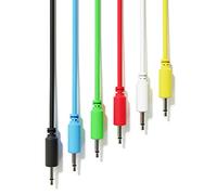 ExcelValley - 6A-Pack - Câbles Modulaires Mono Patch - TS 3,5mm 1/8" Eurorack Synthétiseur [20 cm - 7.87"]