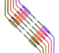 ExcelValley - 6B-Pack - Câble de Guitare Instrument Mono - Raccordement Conduite TS 6,35mm 1/4" [30cm 12"]