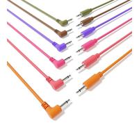 ExcelValley - 6B-Pack Câbles Hybride Modulaires Mono Patch TS 3,5mm 1/8"Eurorack Synth Synthétiseur [30cm 12"]