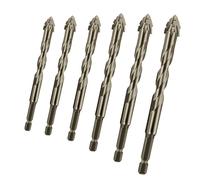 excentrique à quatre flûtes : ensemble de dents de scie à haute résistance, conception à pointe aiguisée de haute dureté | Outil de perçage professionnel pour projets de construction