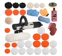 EXCENTRIQUE Machine à polir polisseuse + profes. kit 5, 710 W, 2500 à 6800 tours