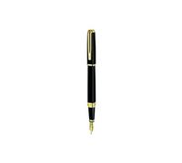 Exception Stylo plume fin, Noir, plume fine 18K, encre bleue, Coffret cadeau