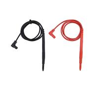 Exceptionally Fine Multimeter Test Leads | Gold Plated Copper Needle Tips for Small IC Pins/LED Lights | 10A 1000V Maximum | 90cm Super Soft PVC Silicone Wire
