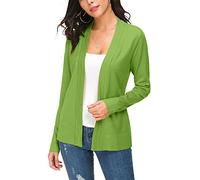 EXCHIC Femmes Manches Léger Manches Longues Devant Ouvert Tricoté Cardigan Gilets (2XL, Oliver)