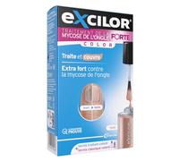 EXCILOR - Forte Color - Traitement de la Mycose De l’Ongle - Traite & Couvre - Traitement 30ml + Vernis à Ongle cosmétique 8ml - Cliniquement Prouvé* - Nude