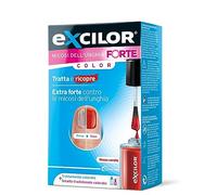 EXCILOR - Traitement de la mycose des ongles - Forte Color Red - Formule extra forte - Traitement et couverture - Traitement des ongles 30 ml + vernis rouge 8 ml - Testé cliniquement