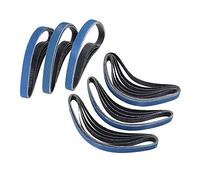 ExcInter Lot de 10 bandes abrasives P80 - 10 mm x 330 mm - Oxyde d'aluminium - Pour soudure et meulage