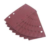 ExcInter Lot de 10 feuilles de papier abrasif 93 x 185 mm, 8 trous, grain 240, pour ponceuse orbitale rectangulaire