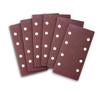 ExcInter Lot de 10 feuilles de papier abrasif 93 x 185 mm, 8 trous, grain 800, pour ponceuse orbitale rectangulaire