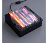 Excitateurs annulaires à plasma en verre, dispositif lumineux en forme de tube à plasma en verre, 5 tubes lumineux à plasma, accessoire de démonstration de bobine Tesla for exposition scientifique