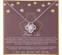 EXCITELLE Collier cadeau pour sœur, cadeau d'anniversaire, cadeau pour sœur, grande sœur, petite sœur, idée cadeau pour filles, adolescentes, femmes, adultes, cadeaux de sœur de la part de sœurs