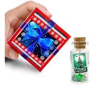 exciting Lives Message de Noël dans une bouteille - Cadeau d'anniversaire de Noël pour elle et lui, cadeau romantique pour petit ami, petite amie, message personnalisé « I Love You » pour femme, mari