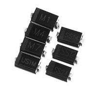 ExcLent Kit De Composants Électroniques De Paquet De Diode De Smd De 70Pcs 7 Valeurs 10Pcs Chaque Valeur M1 (1N4001) M4 (1N4004) M7 (1N4007) Ss14 Us1M Rs1M Ss34