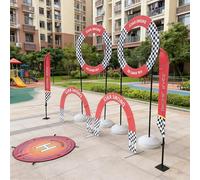 EXCLURA Drone Parcours d'obstacles Kit D'entraînement Complet pour la Course de Drones, Comprenant Un Arceau d'obstacles, Un Drapeau de Parcours, Une Arche et Un Tapis D'atterrissage(Style a)