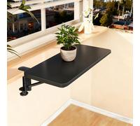 EXCLURA Extension de Rebord de Fenêtre Étagères à Plantes à Fixer sur la Fenêtre, Plaque D'extension de Rebord de Fenêtre Rabattable à 90°, Table D'extension Amovible(Black,50x25cm(19 3/4x9 7/8"))