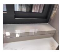 EXCLURA Extension de Rebord de Fenêtre Rallonge de Rebord de Fenêtre en Acrylique Transparent, Étagère D'extension de Rebord de Fenêtre sans Perçage pour Plantes(40x15cm(15 3/4 x 5 15/16"))