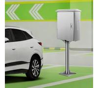 EXCLURA Poteau de Borne de Recharge Boîtier de Support de Chargeur pour Véhicules Électriques Verrouillable pour Garage/Parking, Socle de Station de Charge pour Véhicules Électriques Toutes Saisons