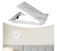 EXCLURA Trappe de Visite Panneau D'accès à Finition Grain de Pierre Marbrée, Cache-Trou Mural à Ouverture par Pression, Porte de Service de Plomberie en Placoplâtre(Style 1,20x20cm(8x8in))