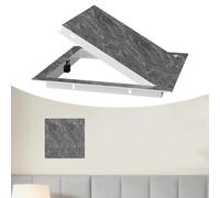 EXCLURA Trappe de Visite Panneau D'accès à Finition Grain de Pierre Marbrée, Cache-Trou Mural à Ouverture par Pression, Porte de Service de Plomberie en Placoplâtre(Style 3,30x30cm(12x12in))