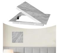 EXCLURA Trappe de Visite Panneau D'accès à Finition Grain de Pierre Marbrée, Cache-Trou Mural à Ouverture par Pression, Porte de Service de Plomberie en Placoplâtre(Style 2,25x25cm(10x10in))