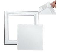 EXCLURA Trappe de Visite Panneau D'accès Autocollant pour Carrelage, Porte de Révision sans Perçage avec Couvercle Amovible, Trappe D'inspection pour la Maintenance(Silver,150x150mm(5 7/8x5 7/8"))