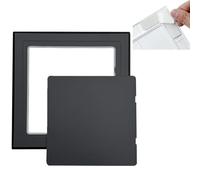 EXCLURA Trappe de Visite Panneau D'accès Autocollant pour Carrelage, Porte de Révision sans Perçage avec Couvercle Amovible, Trappe D'inspection pour la Maintenance(Black, 250x250mm(9 7/8x9 7/8"))