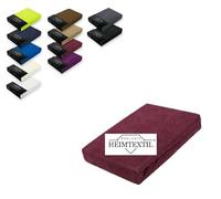 Exclusif de heimtextil éponge drap housse élastique marque, bordeaux, 90 x 200 cm