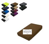 Exclusif de heimtextil éponge drap housse élastique marque, chocolat, 90 x 200 cm