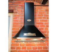 Exclusif Designer Hotte 60 cm de Kaiser/Hotte murale série Modèle Empire/Nouveauté du fabricant Luxe Kaiser/Hotte cheminée Noir - Empire/Poignée - Bronze/Hotte /910 M³/H