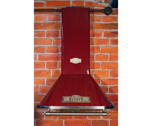 Exclusif Designer Hotte 60 cm de Kaiser/Hotte murale série Modèle Empire/Nouveauté du fabricant Luxe Kaiser/Hotte cheminée Bordeaux - Empire/Poignée - Bronze/Hotte /910 M³/H