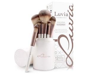 EXCLUSIF : Pinceaux Professionnel de Maquillage « Prime Vegan » - Kit de 15 pièces avec Boîte de LUVIA COSMETICS - Inclus dans le set des pinceaux pour cils et sourcils - Cadeau Parfait pour Elle (Végan/Pas de test sur les animaux)