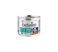 Exclusion Diabetic humide petit chien, nourriture diététique pour chiens de petite taille avec diabète sucré goût porc, sorgo et peigelli | 6 boîtes de 200 grammes chacune.