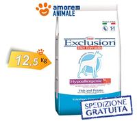 Exclusion Diet Hypoallergénique M/L Breed Poisson & Pommes de Terre 12,5 KG > Et