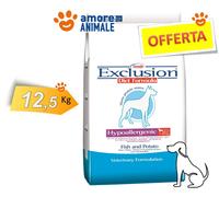 Exclusion Diet Hypoallergénique M/L Breed Poisson & Pommes de Terre 12 KG ( Ex