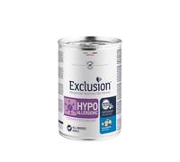 Exclusion hypoallergénique pour chiens adultes de toutes tailles, goût poisson et pommes de terre, hypoallergénique | 6 boîtes de 400 grammes chacune.