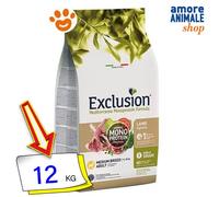 Exclusion Méditerranée Monoprotéique Noble Grain Adulte Moyen Agneau 3/12 Kg