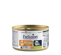 Exclusion Renal Phase I Humide Chat avec Porc, Pois et Riz, 12 x 85 g, Aliment Complet pour Chats Insuffisance Rénale Chronique