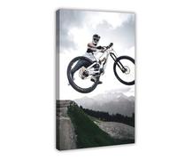 Exclusive Art Affiche sur toile représentant le cycliste de sports extrêmes Fabio Wibmer Freedom Wild Vibe Amazing Boy Room Portrait Poster 1 toile Décoration murale pour salon, chambre à coucher 40,6