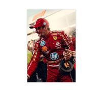 Exclusive Art Ferrari Formula 1 F1 Affiche portrait passionné Charles Leclerc pour fan de course de sport Cadeau Décoration de chambre de garçon 9 Poster sur toile Décoration de chambre à coucher