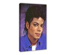 Exclusive Art Poster 9 sur toile représentant le chanteur Michael Jackson - Style vintage - Décoration murale pour salon, chambre à coucher - 40 x 60 cm