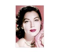 Exclusive Art Poster sur toile avec actrice gracieuse Ava Gardner - Décoration pour chambre à coucher, bureau, chambre - Cadeau - 20 x 30 cm