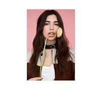 Exclusive Art Poster sur toile portrait de la chanteuse populaire Dua pour décoration de chambre à coucher, bureau, chambre à coucher, cadeau (40 x 60 cm)