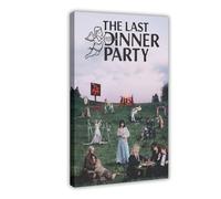 Exclusive Art Poster sur toile style portrait avec inscription « The Last Dinner Party » - Décoration murale pour salon, chambre à coucher - 30 x 45 cm