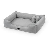 Exclusive BED Lit Orthopédique Bruno pour Grands, Moyens et Petits Chiens - Coussin, Matelas Mousse à Mémoire de Forme Confortable Durable (XL, Gris Clair)