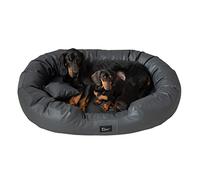 exclusive BED Nancy Panier pour Chien en Cuir écologique orthopédique L-XXL 4 Couleurs, Durable, antidérapant, résistant à l'abrasion, indéchirable (L, Graphite)