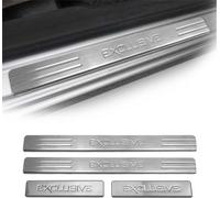 Exclusive Chrome Seuil de porte Protection en acier inoxydable 4pcs 50x21 cm