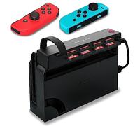 Exclusive Design for Switch Game Switcher, Quick Read 4 Games & Hold 4 Game Cards, Plug and Play Switch Accessories Compatible with Nintendo Switch, Nintendo Switch OLED