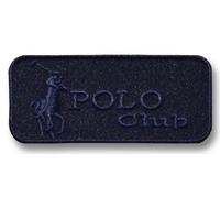 Exclusive Embroidered Motif 'Polo Club' dark blue, for ironing on by TOKO-Kurzwaren