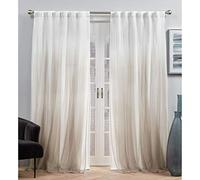Exclusive Home Curtains Crescendo EH8462-02-2-84H Paire de Rideaux occultants doublés à Pattes cachées, Champagne 132,1 x 213,4 cm